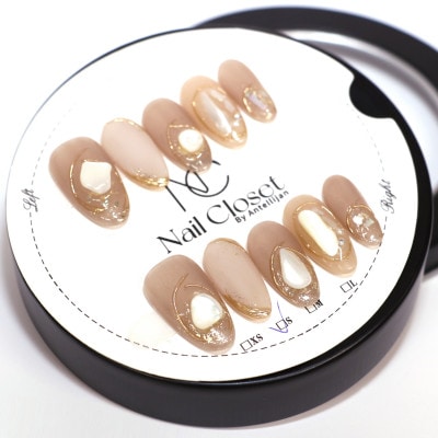 Antellijan大宮　プロネイリストのハンドメイド　ネイルチップ　L4-L　1セット