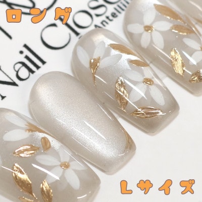 Antellijan大宮　プロネイリストのハンドメイド　ネイルチップ　L5-L　1セット