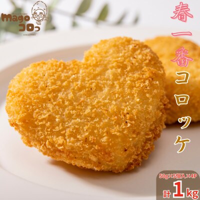 徳之島 伊仙町産 赤土馬鈴薯 ジャガイモ 春一番 コロッケ 計1kg【合同食品】(伊仙町)