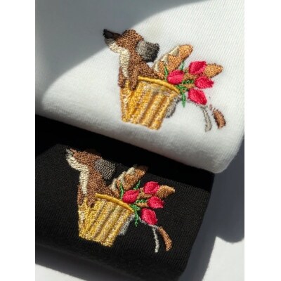 爆走わんこ Tシャツ ホワイト Lサイズ