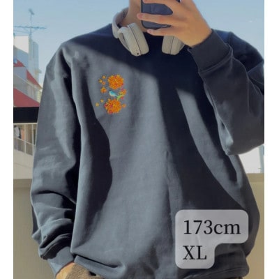 金木犀と青い鳥 スウェット ネイビー/Lサイズ