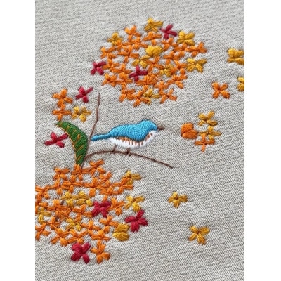 金木犀と青い鳥 スウェット サンドベージュ/Mサイズ