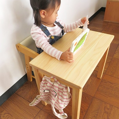 ヒノキキッズデスク(幼児机)