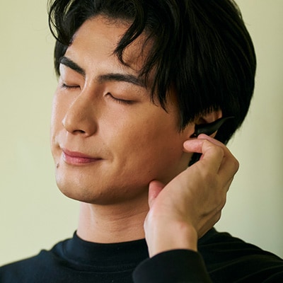 新感覚音響ガジェット AIP(黒) ワイヤレスオーディオ イヤホン ツノ形