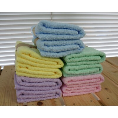 【おうちのカラータオル】パステルカラー5色　10枚セット
