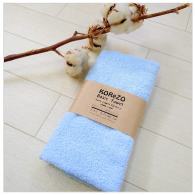 【おうちのカラータオル】パステルブルー　10枚セット