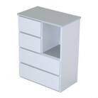 シックでおしゃれなキッズルームシリーズ　チェスト　グレー/ホワイト　 MIC-35CAW