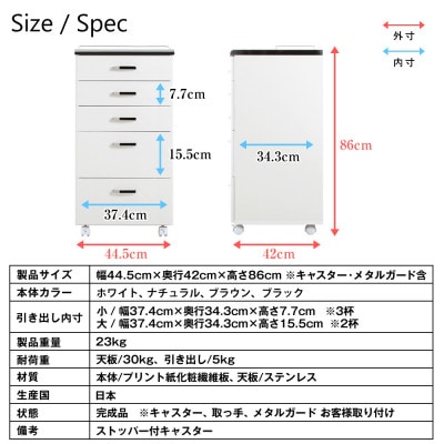 ステンレス天板ワゴン　45cm幅(ホワイト)　STM-45SW