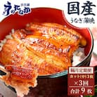 【2ヵ月毎定期便】浜名湖・うなぎのたなかの国産うなぎカット蒲焼(中)3枚※1回分255g程度全3回