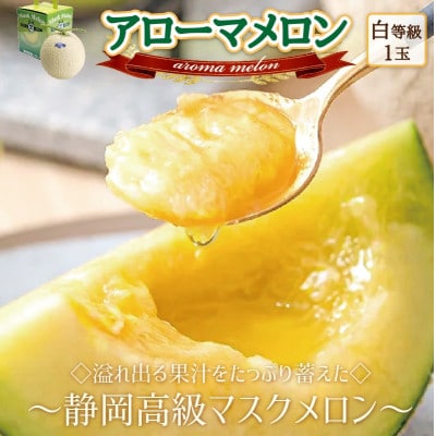 【通年出荷】アローマメロン　1玉入【静岡高級マスクメロン】