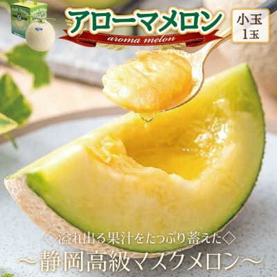 【通年出荷】アローマメロン(小玉)　1玉入【静岡高級マスクメロン】