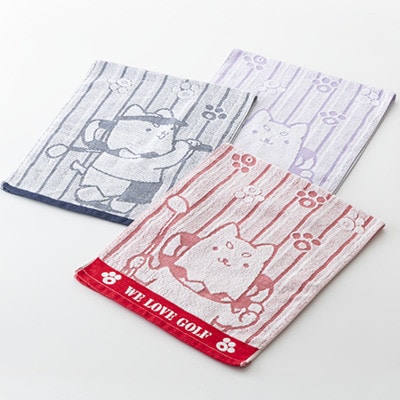 しっぺいフェイスタオル3色(レッド・ネイビー・パープル) Aセット