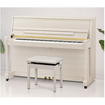 【ピアノ】カワイ KAWAI の新品アップライトピアノNF-15(ホワイトメイプル色)