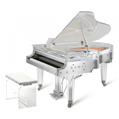 【ピアノ】カワイ KAWAI の新品透明クリスタルグランドピアノCR-45