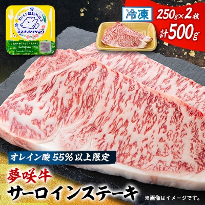 夢咲牛 オレイン酸55%以上限定のサーロインステーキ　250×2枚　ブランド牛