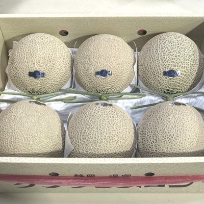 静岡県磐田市 クラウンメロン 白等級 約1.3kg×6個