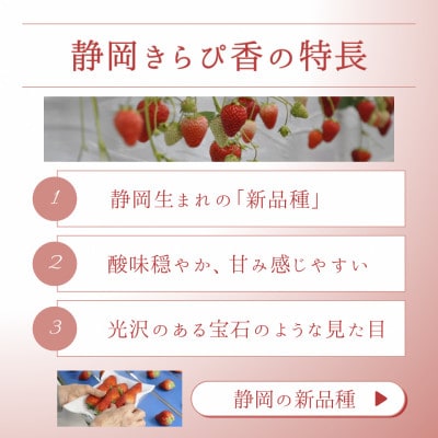 静岡県磐田市 いちご食べ比べ きらぴ香 紅ほっぺ 約260g 各1パック