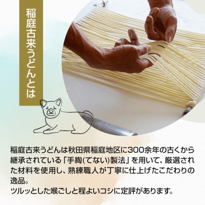 稲庭古来堂 稲庭うどん チャック付き 和紙袋入り 540g 3袋|02_ikd-100101