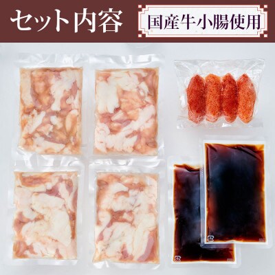 もつ鍋・やまや明太子セット 牛もつたっぷり800g!8人前(あごだし醤油味)もつ鍋セット(太宰府市)