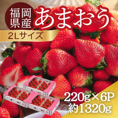 【2027年3月～4月発送】うるう農園のあまおう(2Lサイズ) 約220g×6パック(約1320g)