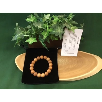 屋久杉特上磨きブレスレット10mm×17玉(内寸14cm)塗装有