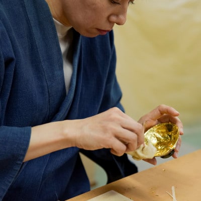 梅花の宴の盃　金箔・金箔　2個入