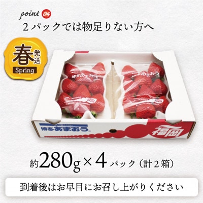 博多あまおう4パック(春)『2025年2月～4月発送』(太宰府市