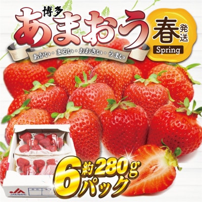 【2026年2月上旬～4月下旬発送予定】博多あまおう6パック(春)