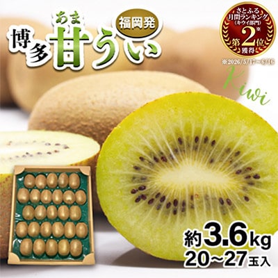 福岡県ブランドキウイフルーツ博多甘うぃ 約3.6kg(太宰府市)