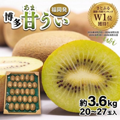 福岡県ブランドキウイフルーツ博多甘うぃ 約3.6kg(太宰府市)