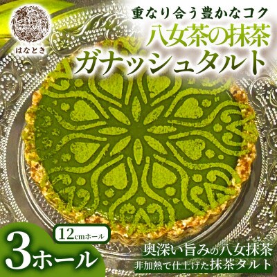 【重なり合う豊かなコク】八女茶の抹茶ガナッシュタルト 3ホール 福岡県太宰府市