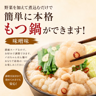 国産牛小腸使用 もつ鍋セット味噌味　12人前(太宰府市)
