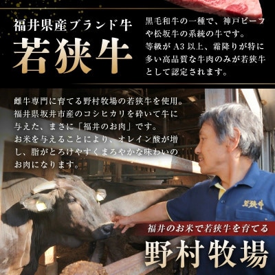 福井のお米で育てた野村さんの若狭牛「熟成サーロインステーキ」200g×3枚[E-2003]