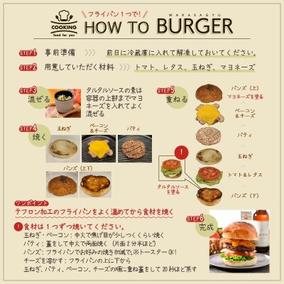 若狭牛ハンバーガー お家で簡単キット 2個セット[A-1853]