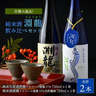 【贈答用・のし付】【自慢の逸品!】 純米酒『淵龍』720ml ×2本 飲み比べセット[A-1311]