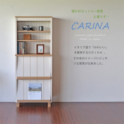 組立式家具　幅約60cmオープンとフラップ扉の収納ラック CR-1560DP　白×NA(ツートーン)