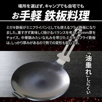 鍛冶屋の頓珍漢 フライ鉄板 F220S 4.5mm厚 直径22cm[050S07]