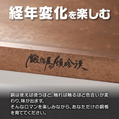 鍛冶屋の頓珍漢　ミガキ銅板CP180 ラージメスティンサイズ[050S45]