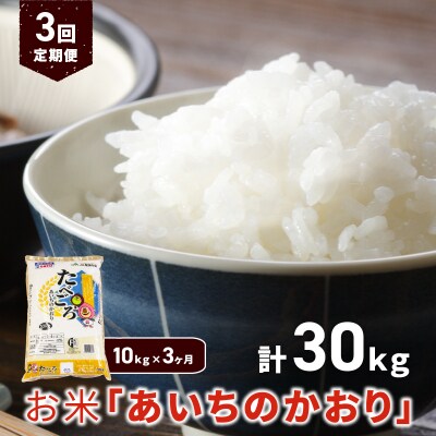 【3ヶ月定期便】お米「あいちのかおり」10kg(計30kg)[011O01-T]