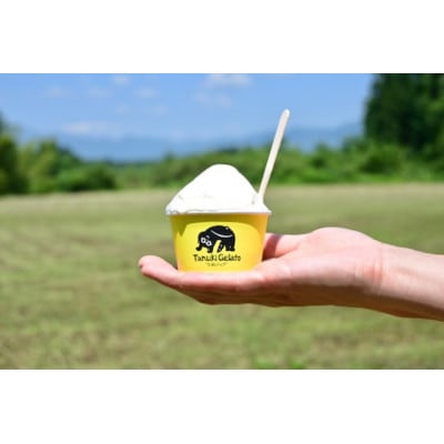 那須町産米粉から生まれたクラフトジェラート『たぬジェラ』6個セット