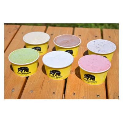 那須町産米粉から生まれたクラフトジェラート『たぬジェラ』6個セット