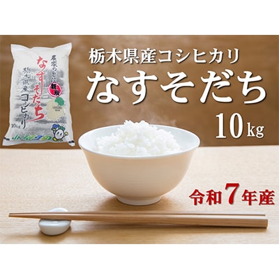 【大田原市・那須塩原市・那須町共通返礼品】R7年産栃木県産コシヒカリなすそだち10kg〔P-131〕
