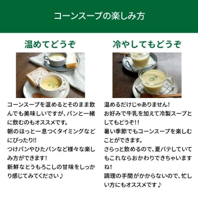 農家の自慢の朝採りとうもろこしから作ったコーンスープ10個セット　H132-025