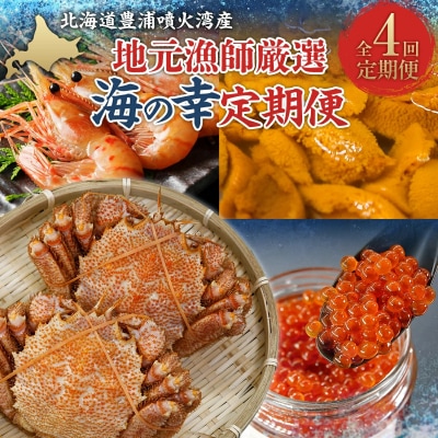 【定期便4回】 地元漁師厳選 噴火湾産 海の幸 (年4回コース) 北海道 豊浦 TYUR010