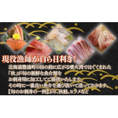  地元漁師 厳選 噴火湾産 旬のお刺身セット 北海道 豊浦 TYUR013