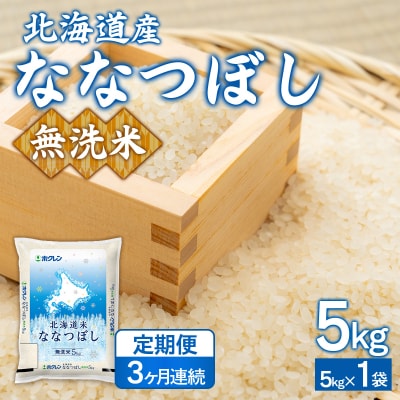 【令和7年産新米】【3ヶ月定期配送】(無洗米5kg)ホクレンななつぼし TYUA138