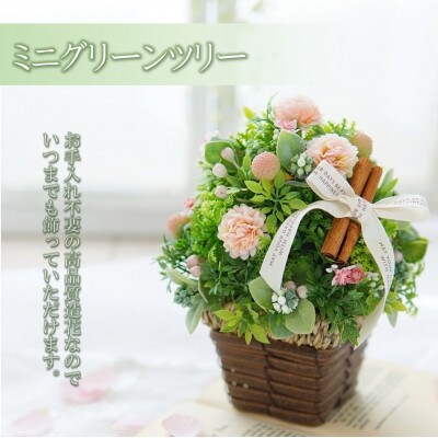 まるで生花のようなミニグリーンツリー