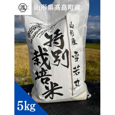 【毎月定期便】【山形県高畠産】特別栽培米 雪若丸 5kg全3回