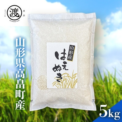 【毎月定期便】【山形県高畠産】特別栽培米 はえぬき 5kg全12回