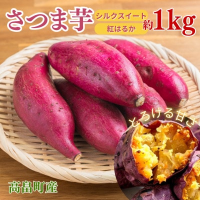 【期間限定発送】さつまいも 2種 紅はるか シルクスイート 詰め合わせ 約1kg (4～6本)